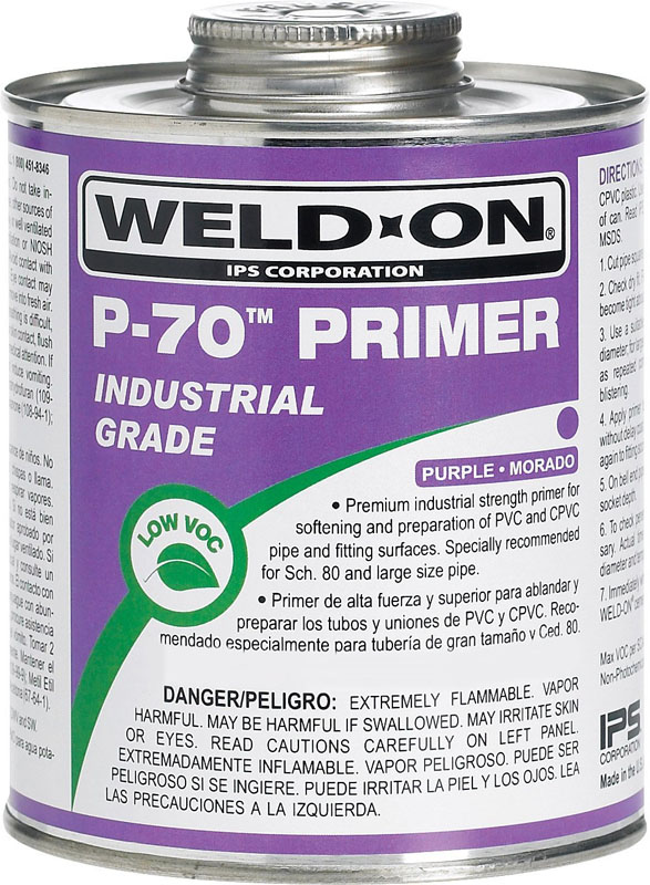 P70 LOW VOC PURPLE PRIMER FOR PVC/CPVC