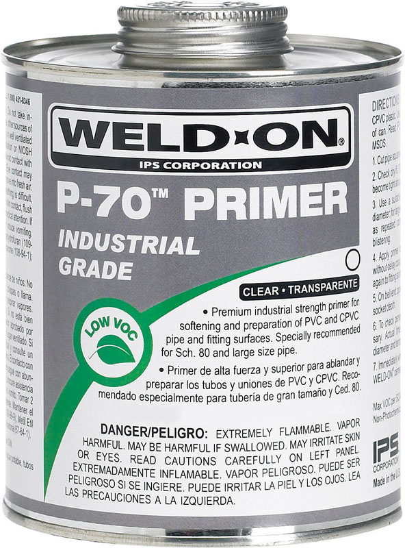 P70 LOW VOC CLEAR PRIMER FOR PVC/CPVC